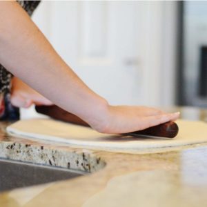 Black Walnut French Style Rolling Pin with Hands-2
