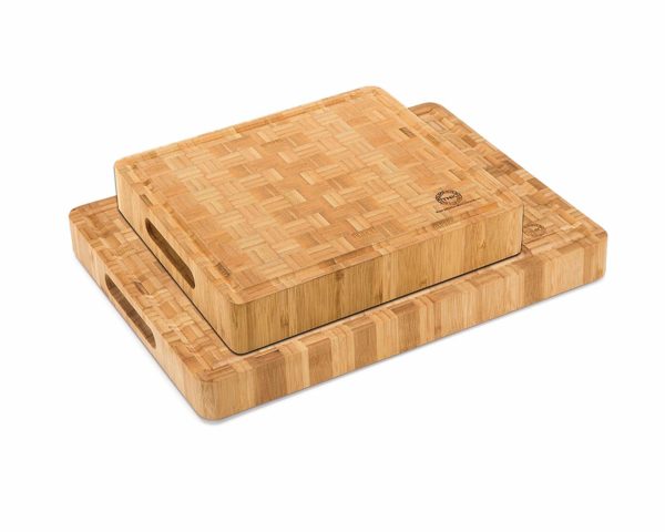 Large and Small Bamboo Butcher Block Set