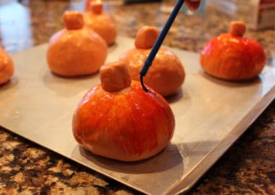 Pumpkin Bread Bowls Dough Balls Painting